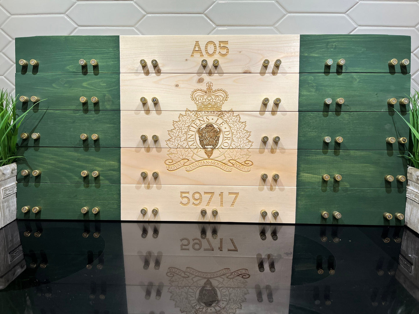 Police Crested Challenge Coin Display Case (Army Green) image 4