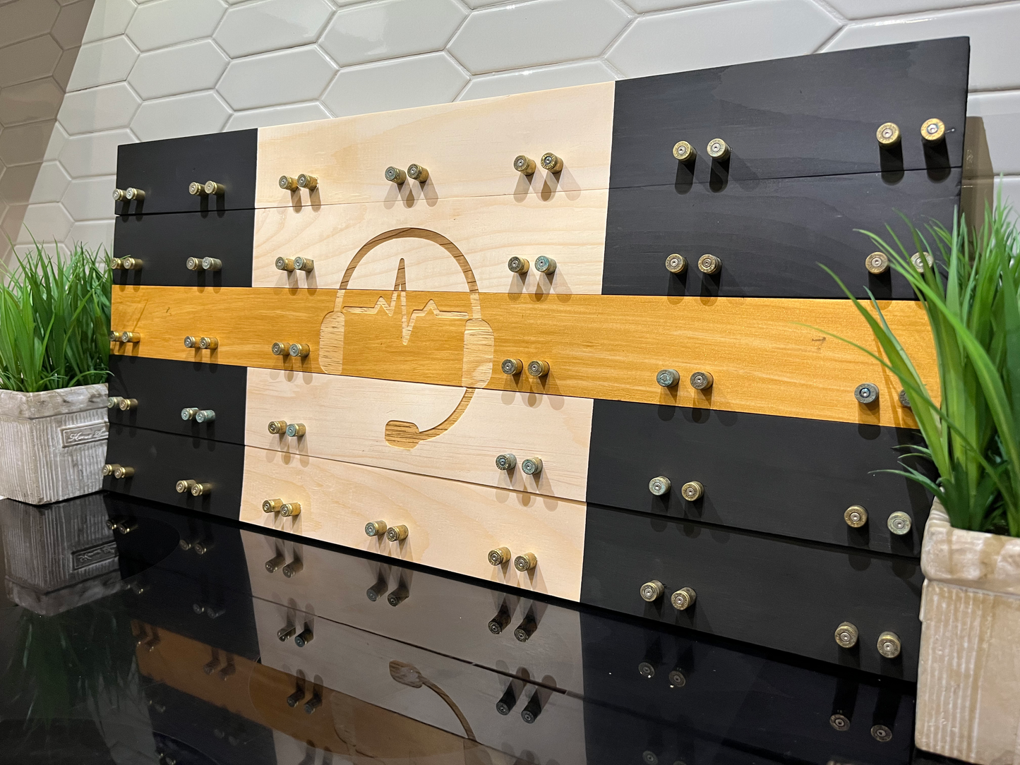 Thin Yellow Line Challenge Coin Display Case image 2