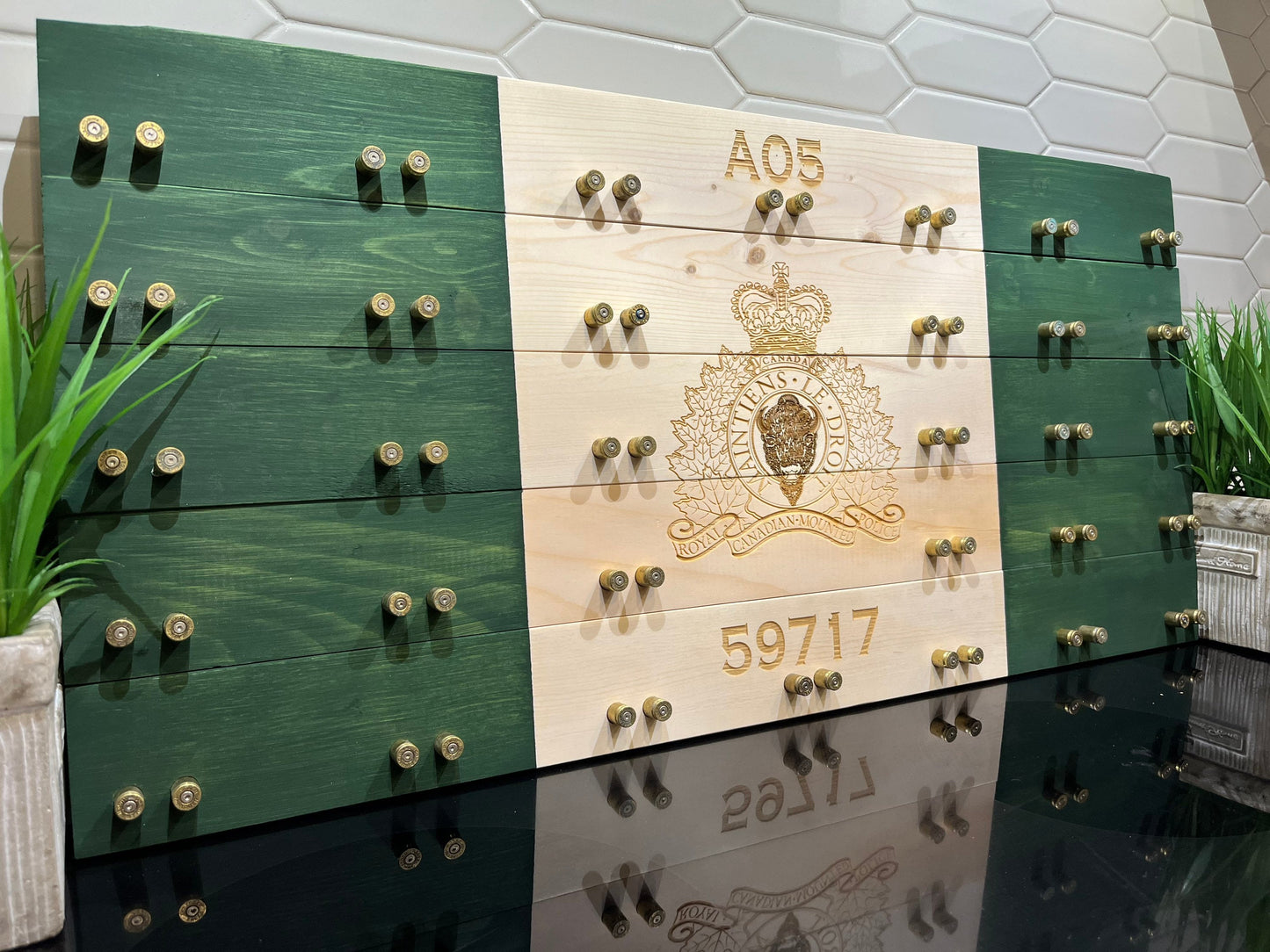 Police Crested Challenge Coin Display Case (Army Green) image 3