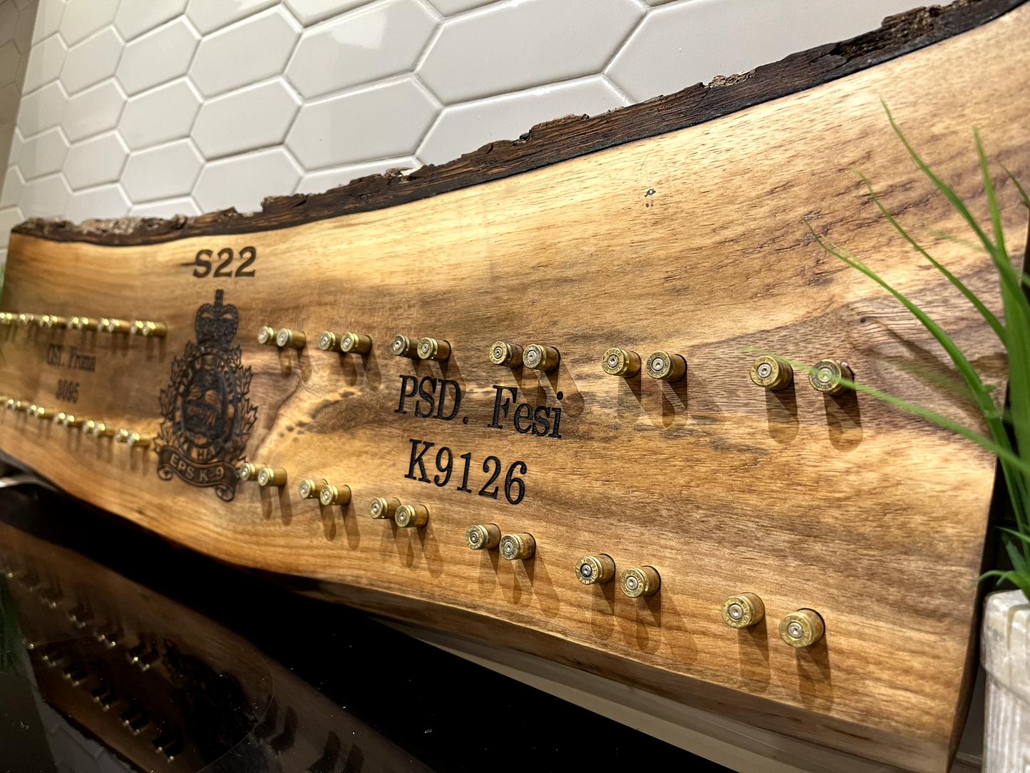 Live Edge Challenge Coin Display