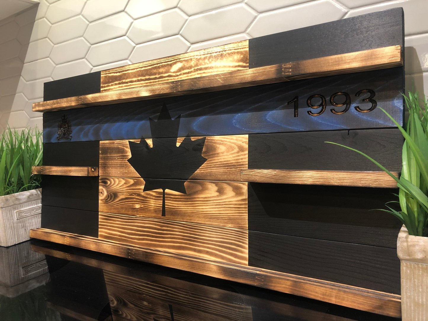 Poplar Shelf Challenge Coin Display Case image 2