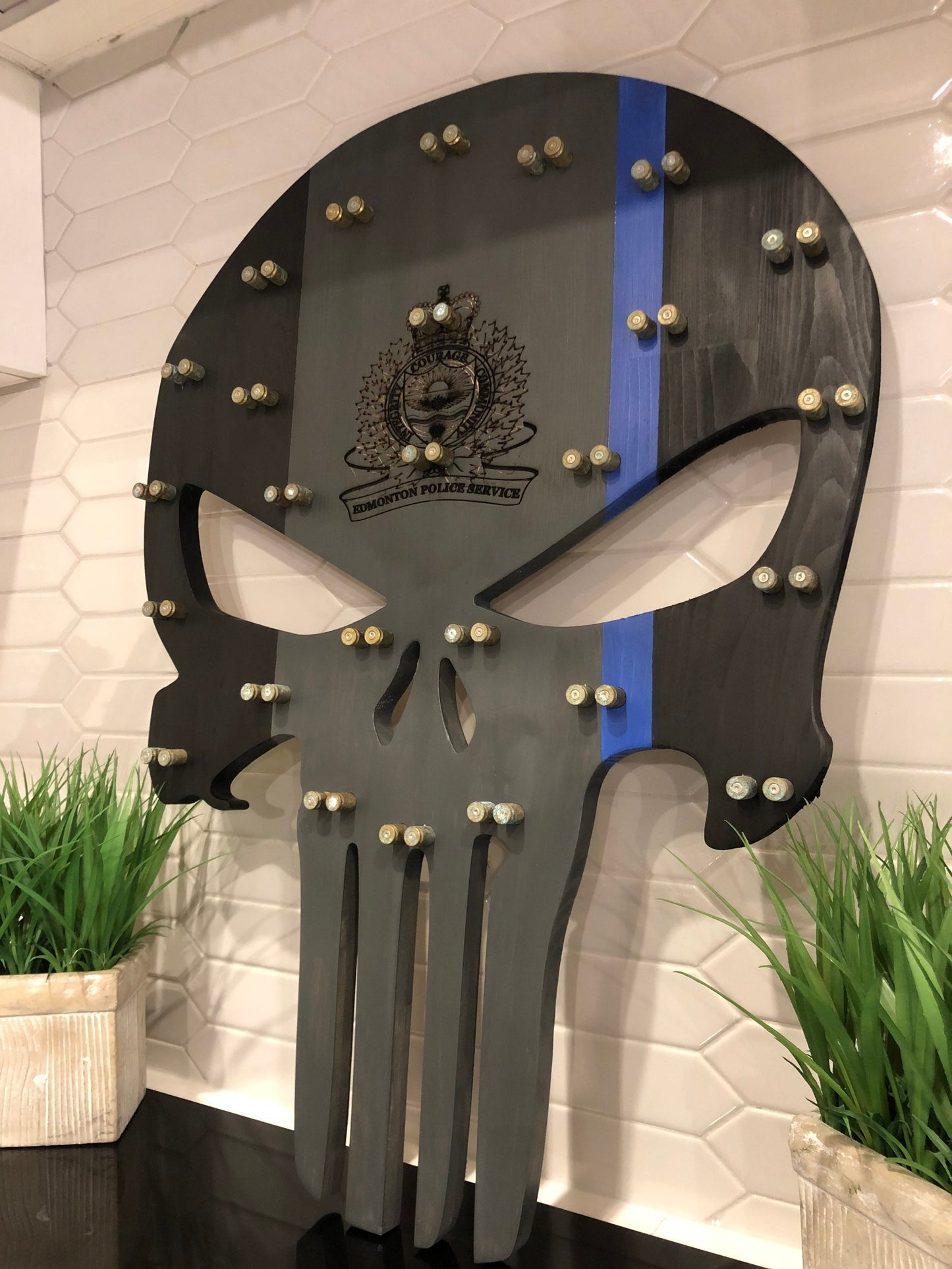 Large Punisher Thin Blue Line Display Case image 0