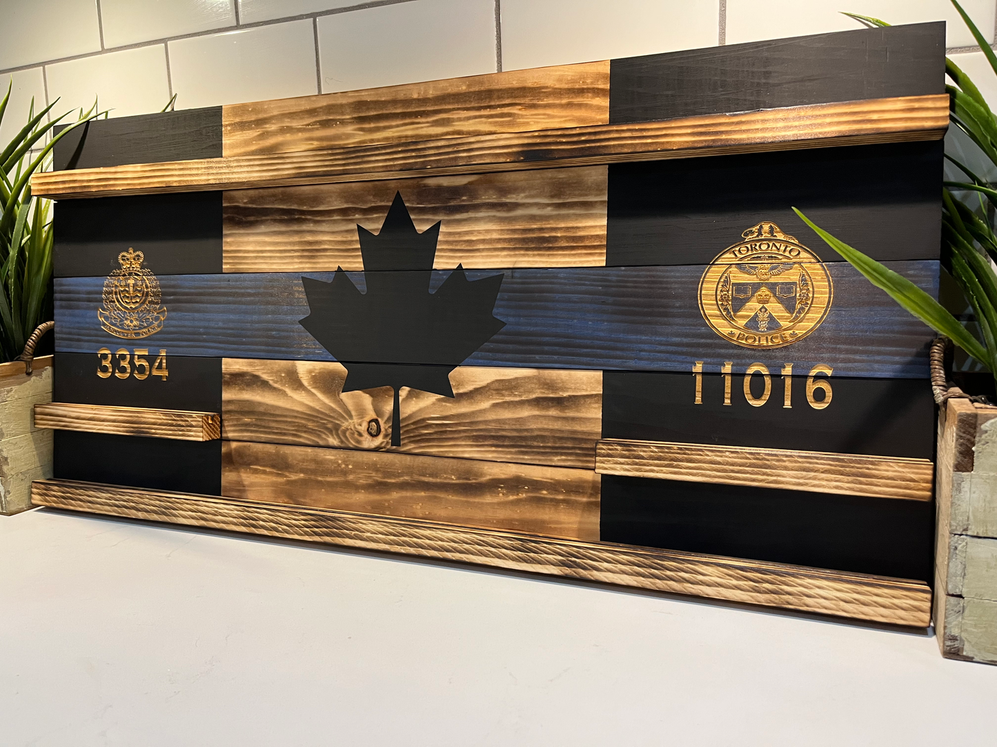 Poplar Shelf Challenge Coin Display Case image 1