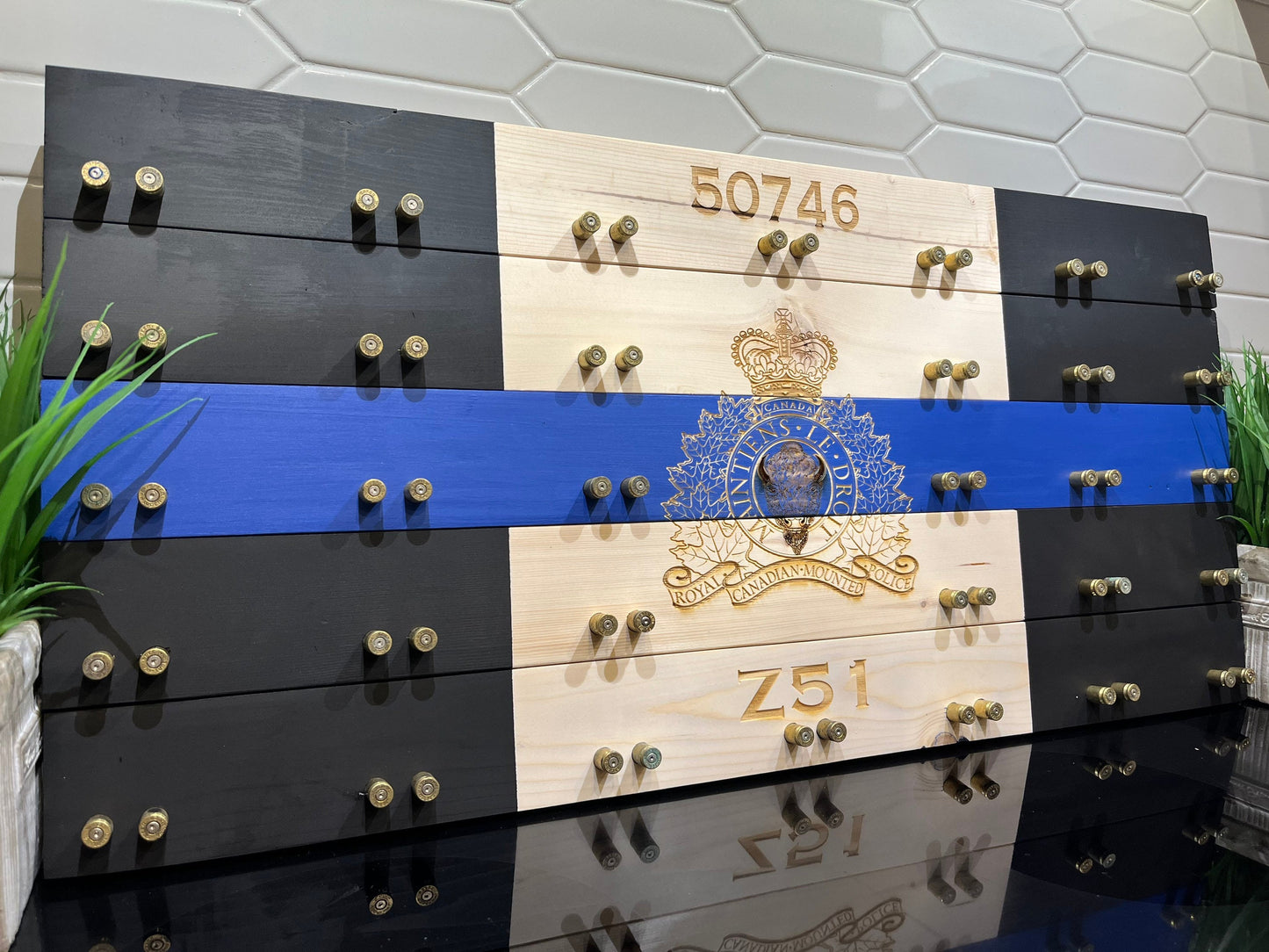 Thin Blue Line Challenge Coin Display Case image 1