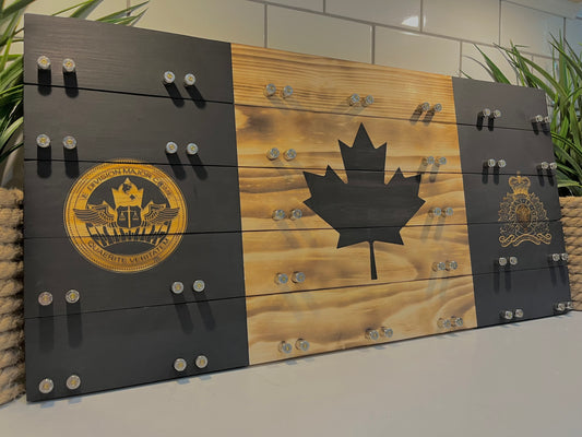 Double Police Crested Challenge Coin Display image 0