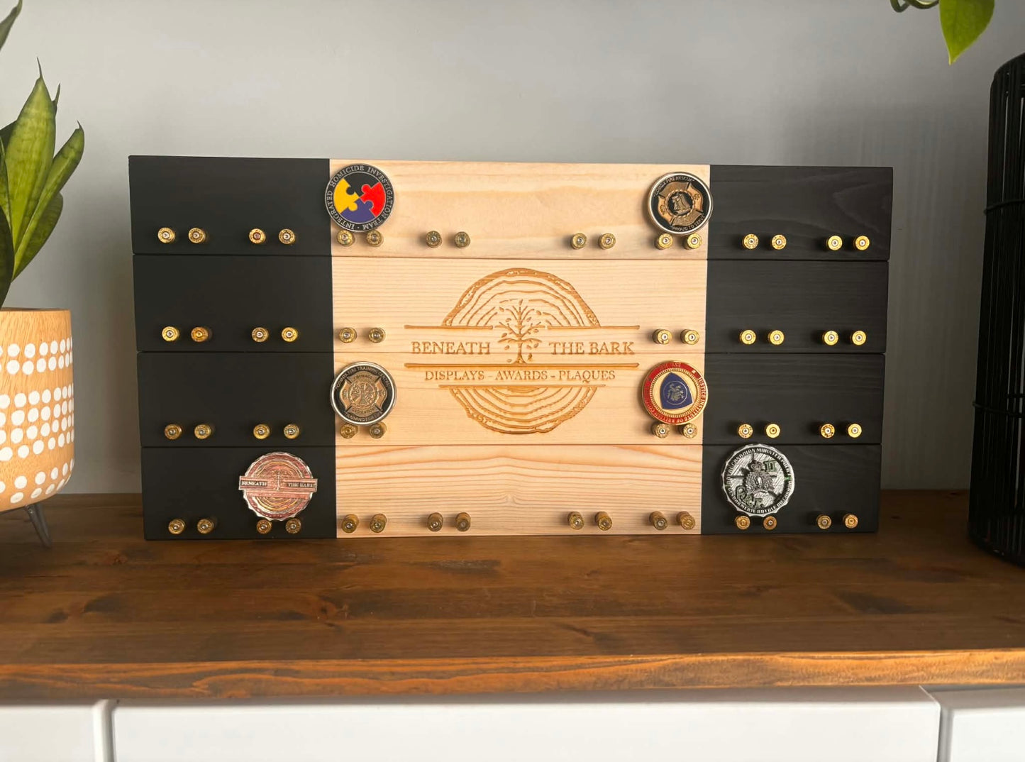 Police Crested Challenge Coin Display Case Small