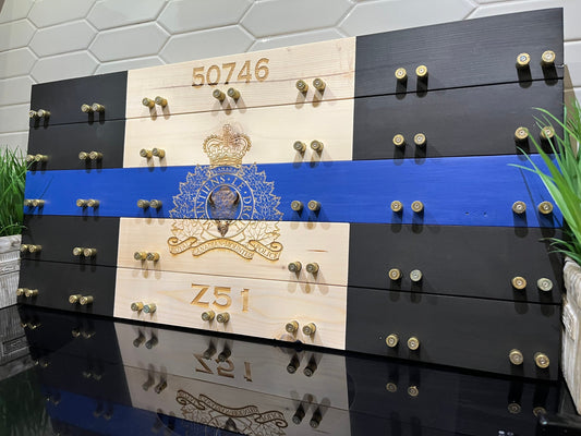 Thin Blue Line Challenge Coin Display Case image 0