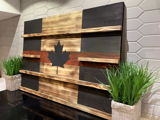 Rustic Thin Line Challenge Coin Display Shelf (Choose Your Colour)